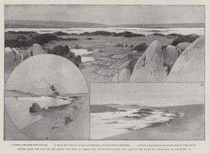 Escenas cerca del Sitio de la Gran Presa del Nilo, cuya Piedra Fundamental fue colocada por el Duque de Connaught el 12 de febrero de Charles Auguste Loye